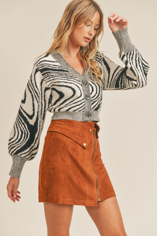 Modern Cropped Sweater Cardigan
