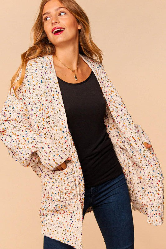 Confetti Knit Sweater Cardigan