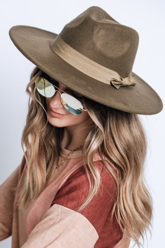 Faux Suede Fedora Hat