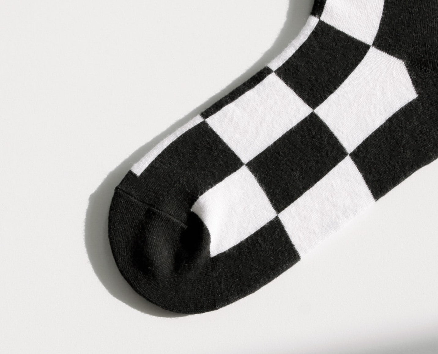 Checkered Pattern Long Knee Socks- Women's Long Socks