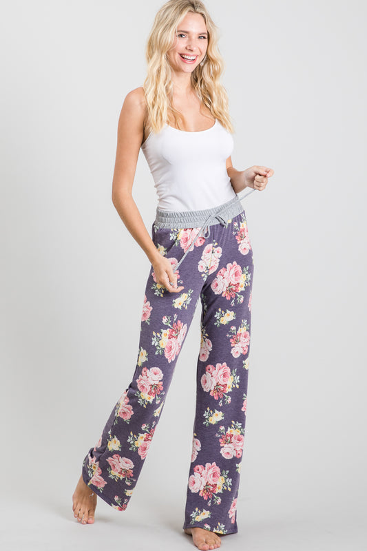 Floral Print Loungewear Pants